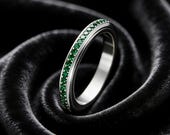 Emerald Spinner Ring Women — photo 3