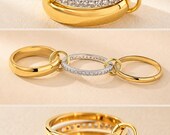 Two-Tone Sterling Silver Interlocking Ring — photo 5