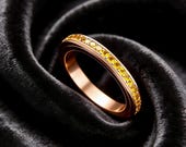 Yellow CZ Eternity Spinner Ring — photo 6