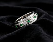 Emerald Spinner Ring for Men — photo 5