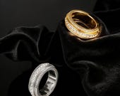 Sterling Silver Spinner Wedding Ring — photo 3