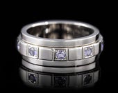 Purple Birthstone Spinner Ring Men — photo 7