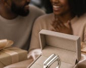Minimal Double Bar Surface Tactile Ring — photo 2