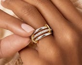 Interlocking Moissanite Ring — photo 5