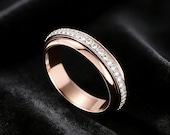 Rose Gold Spinner Engagement Ring Women — photo 1