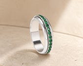 Emerald Spinner Ring — photo 2