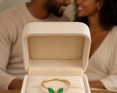 Emerald Spiky Fidget Ring for Women — photo 5
