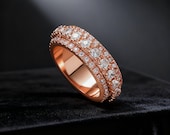 Iced Out Moissanite Spinner Wedding Ring — photo 7