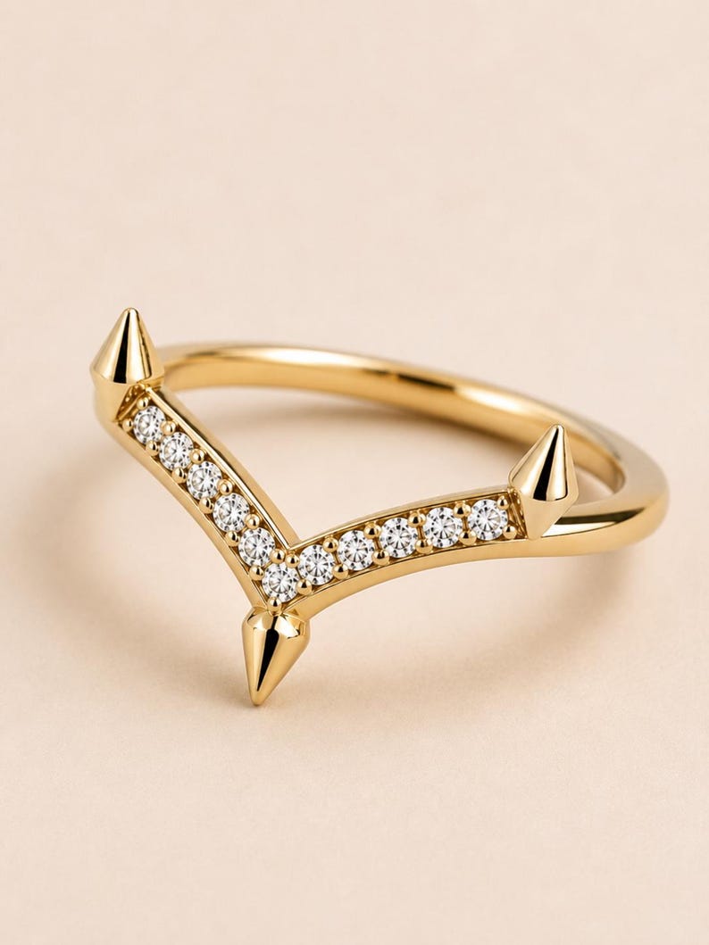 Gold Spiky Fine Jewelry Women