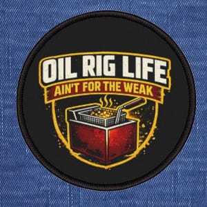 Oljeplattformsliv är inte för de svaga Strykmärke | Linjekock-märke | Kökshumor-märke | Kock-märke | Restaurangarbetare-märke