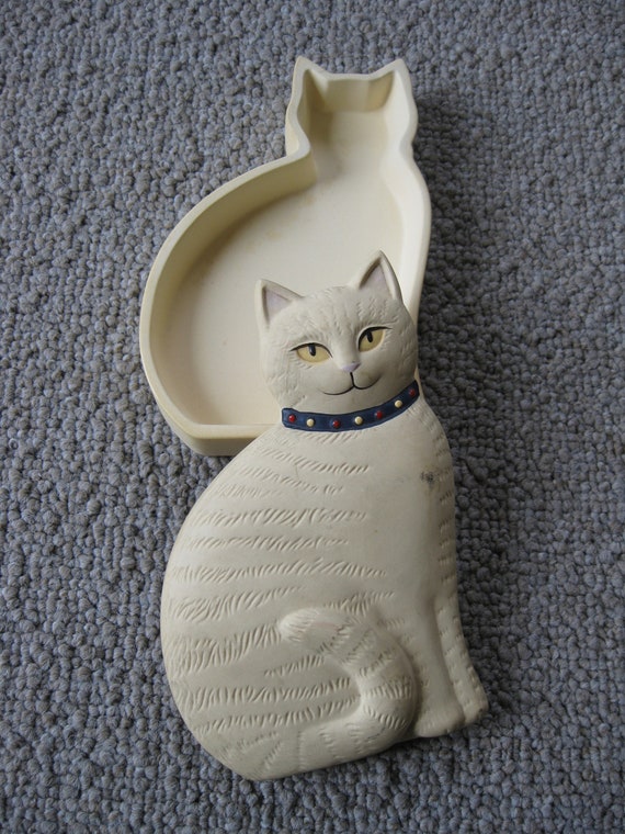 Vintage Cat Ceramic Trinket Box Made In Japan Etsy