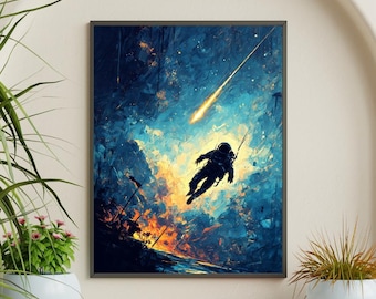 Astronautgalaxtryck – Filmisk rymdkonst (digital nedladdning)