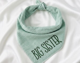 Personalized Big Sister/Big Brother Dog Bandana: Embroidered Pregnancy Announcement