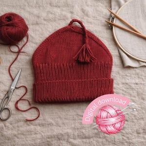 Melt The ICE Knit Hat, Norwegian Red Ice Out Knitting Hat, Handmade Knit Beanie, Melt The Ice Hat, Melt The Ice Red Knit Hat