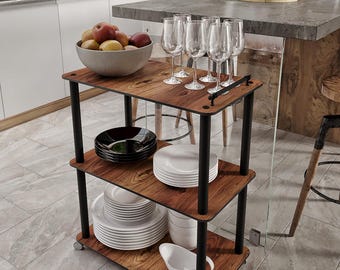 Carrello da cucina moderno a 3 livelli