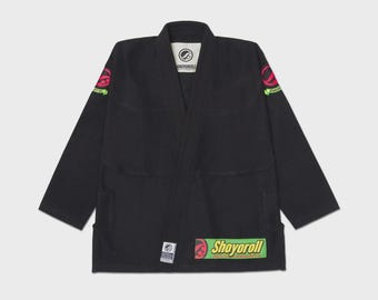 Shoyoroll Rasta Competitor Kimono da jiu-jitsu nero con borsa