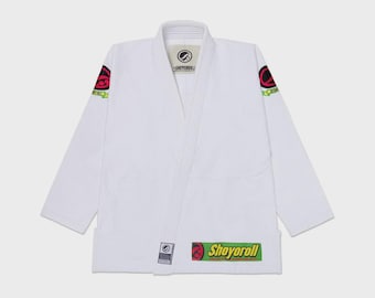 Shoyoroll Rasta Competitor Kimono da jiu-jitsu bianco con borsa