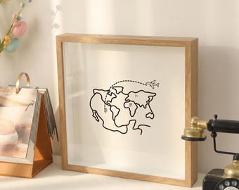 Custom Adventure Box,Travel Memories & Ticket Display,Travel Keepsake Box,Photo Storage,New Year Gift,Valentines Keepsake,Travel Lover Gift