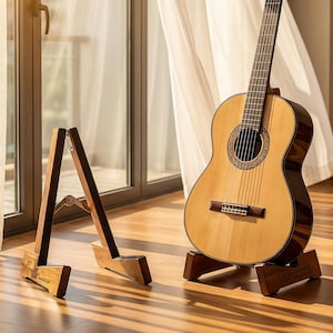 Personalized Engraved Wooden Guitar Stand,Custom Portable Guitar Holder,Instrument Stand,Unique Gift for Guitarist,Musician,Graduation Gift
