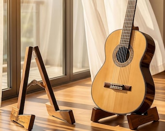 Supporto per chitarra in legno personalizzato con incisione, supporto portatile personalizzato per chitarra, supporto per strumenti, regalo unico per chitarrista, musicista, regalo di laurea