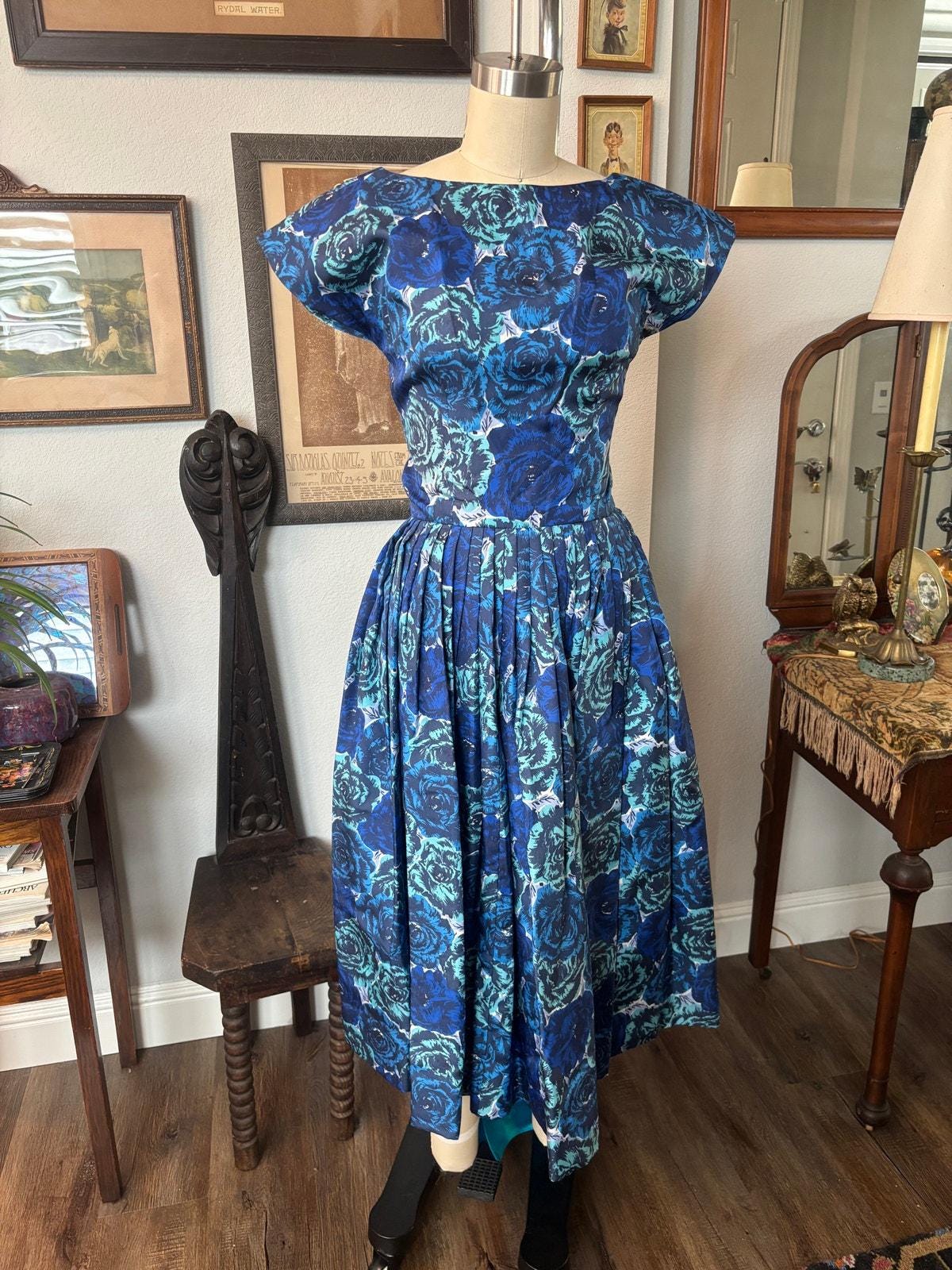 Hydrangea Dress - Etsy UK