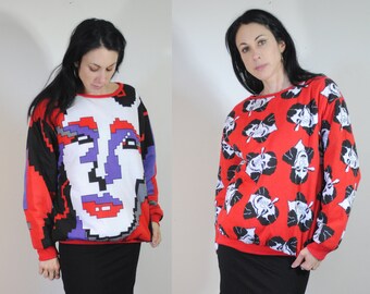 inside out sweatshirt 80s