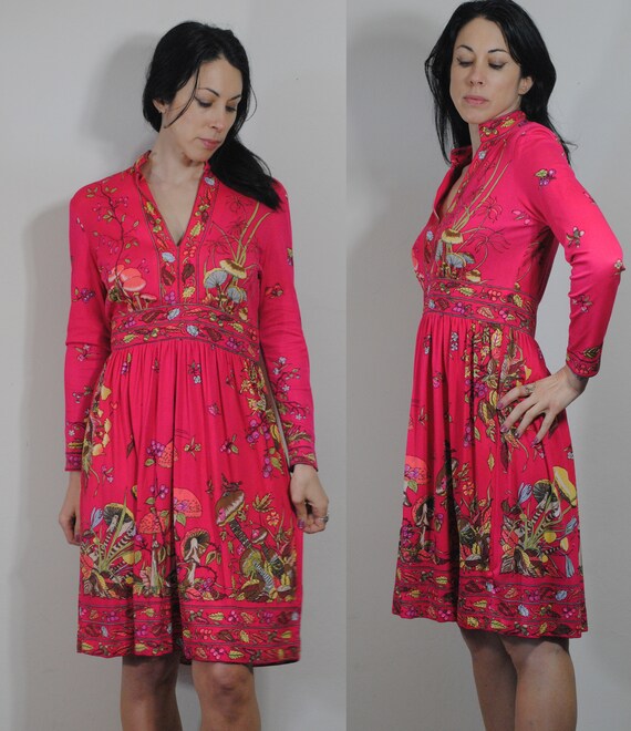 PSYCHEDELIC DREAM! Rare Maurice mushroom dress fuc