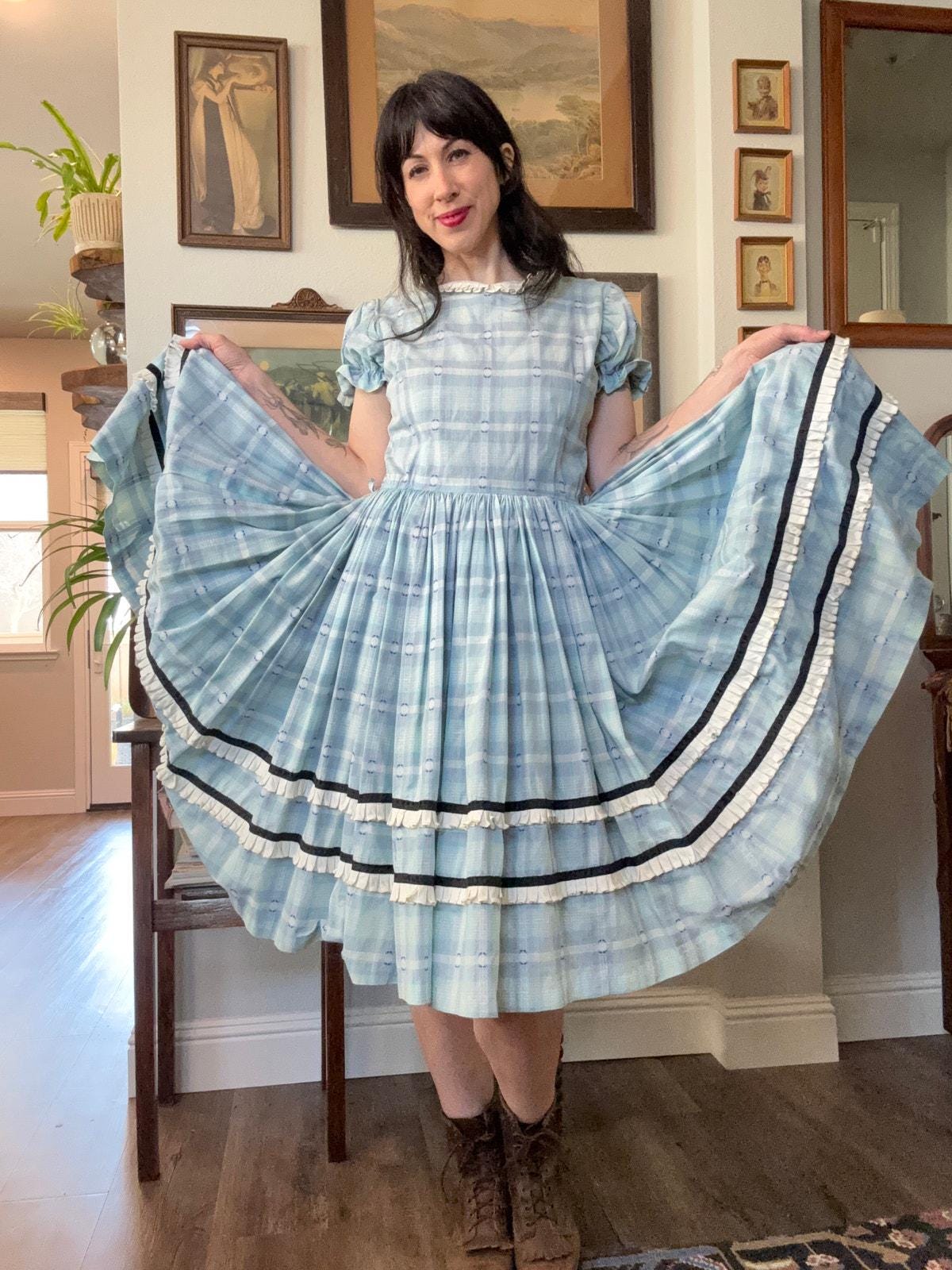 Blue Square Dance Dress - Etsy Blue Square Dance Dress - Etsy
