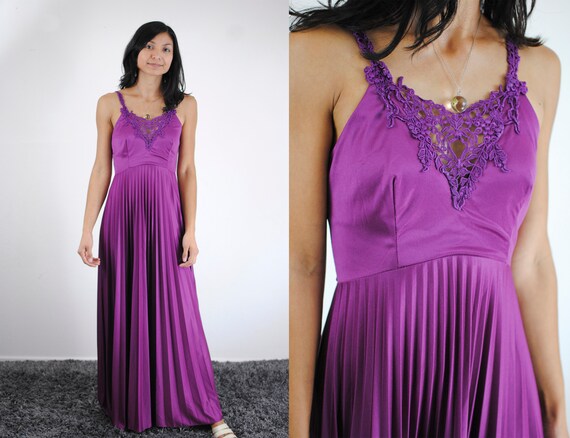 womens purple maxi dress