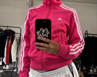 Rara giacca sportiva vintage anni '90 Adidas Pinterest blu navy con zip, taglia L/XL