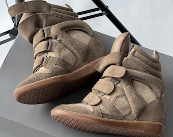 Isabel Marant Bekett Platform sneakers shoes Leopard Suede Hype Avant Garde Japanese