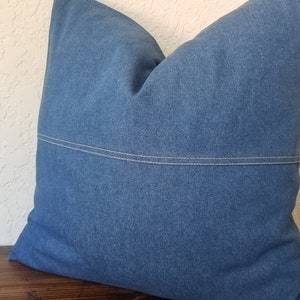 Blue Denim pillow cover, Denim pillow case, American Denim, Farmhouse pillows, Denim throw pillow, Country pillow cover, Cotton pillow cover
