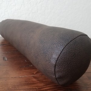 Bolster Pillow Cover. Bolster Lumbar Pillows. Brown Vegan Leather Pillow Covers. Modern pillow covers. Southwestern home decor. ANY SIZE!!