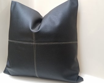 Faux Leather Pillow