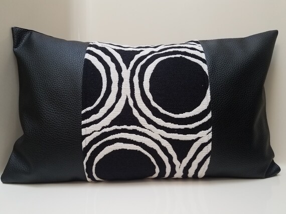 Faux Leather Pillow Cover. Chenille Pillow Cover. Luxury Modern Pillow. Black Accent Pillow. Color Block Pillow. Patchwork Pillow. Cushions Etsy New Zealand