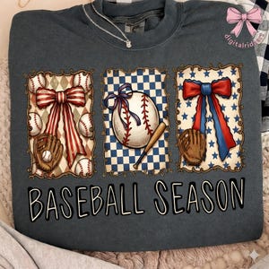 Baseball Saison PNG: Liebende Baseball Bögen Vintage Art Sports Mom Baseball Saison png Retro USA (Digitaler Download)