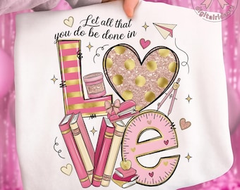 ラブティーチャー PNGバンドル • シャツデザイン（デジタルダウンロード）