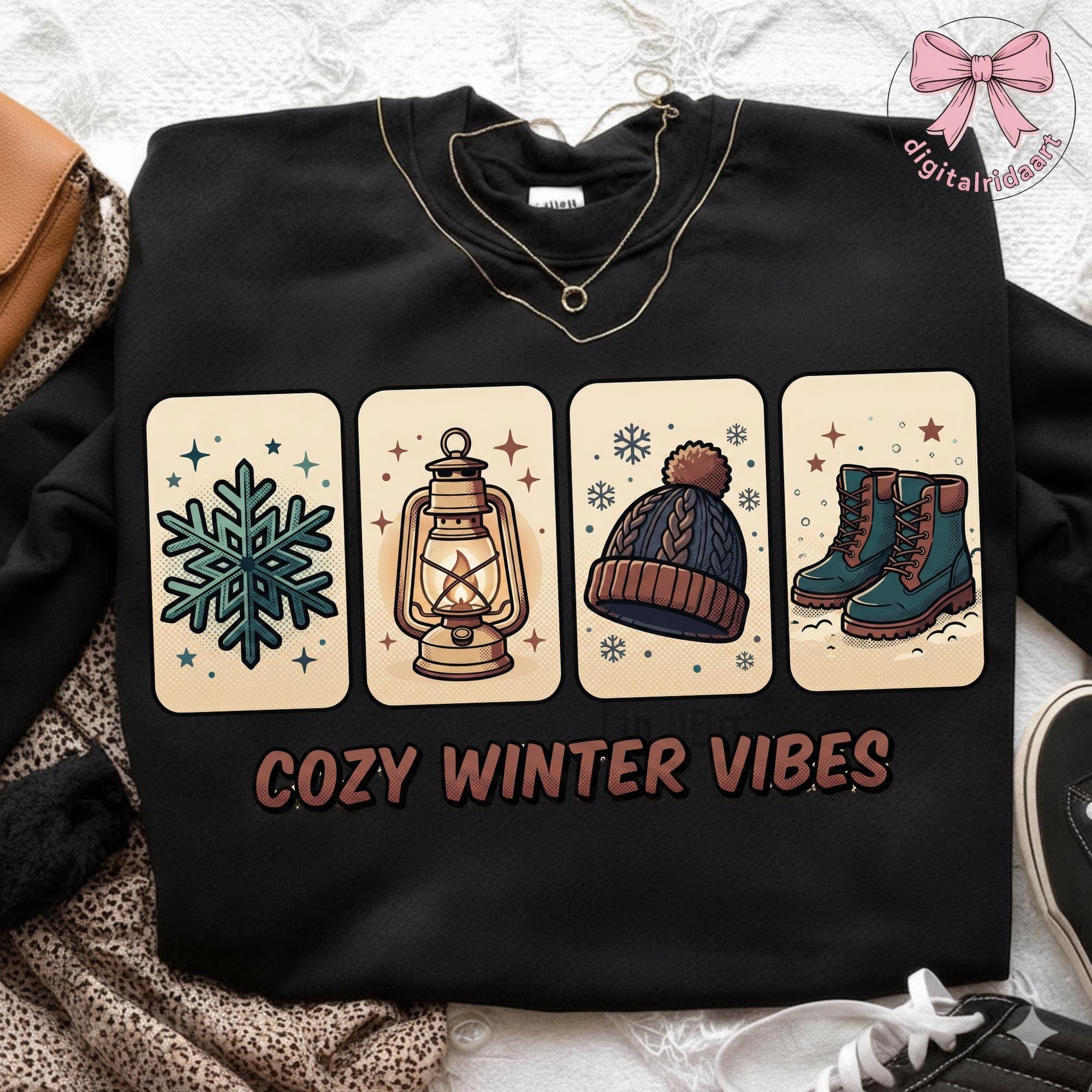 Cozy Winter Vibes PNG Clipart, Winter Animals (digital Download) - Etsy
