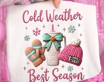 冬のビーニー＆ブーツのクリップアートPNG • ガーリーな寒い天候のデザイン（デジタルダウンロード）