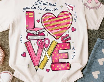 ラブティーチャー PNG • デイシャツデザイン（デジタルダウンロード）