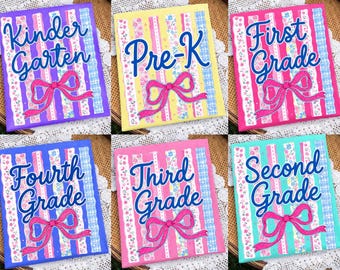 Coquette School Grades Bundle PNG: Kindergarten Pre-K First Second Third Fourth Grade png Back To School Clipart (Digital Download)