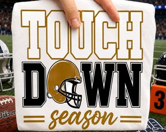 Sezon Retro Football Touch Down Funny Png, Klub Mam Piłkarskich Coastal PNG, Jesienne Kropki w Kratkę, Piątki w Piłce Nożnej, Dzień Gry w Szkole Png