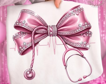 ナースコケットリボンPNG | 聴診器リボン昇華（デジタルダウンロード）