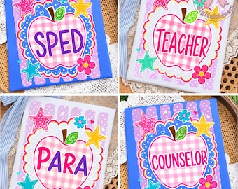 School Staff Bundle PNG: Teacher Counselor Para SPED png Back To School Education Team Clipart (Digital Download)
