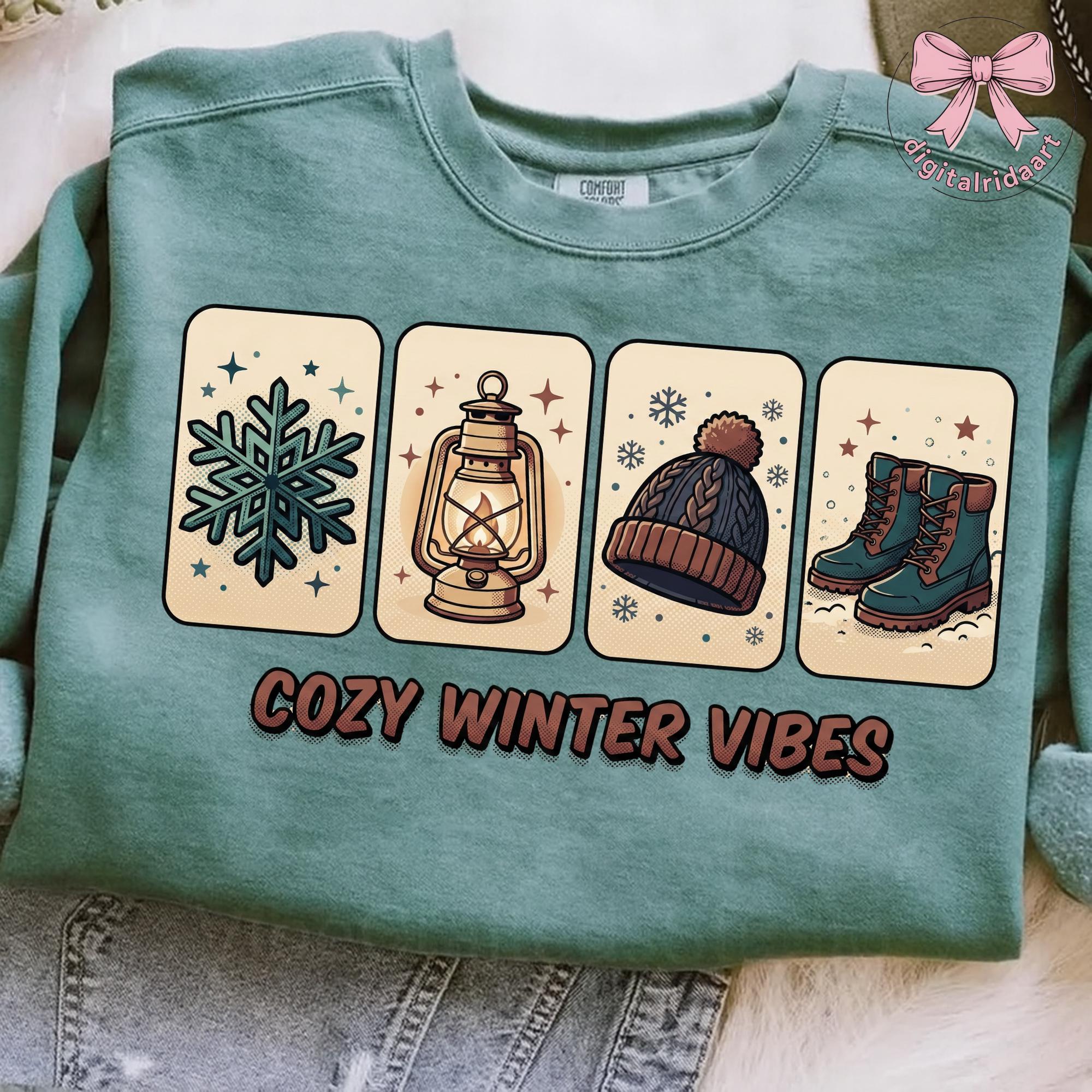 Cozy Winter Vibes PNG Clipart, Winter Animals (digital Download) - Etsy