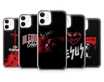 Jesus Handyhülle | Ich liebe Jesus | Hülle für iPhone: 17Pro 16 15 14 13 SE Max Pro - Samsung Galaxy S25 - Google Pixel 10 | Schwarz
