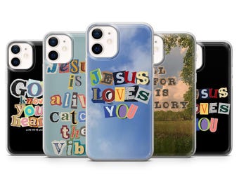 Bibel Vers Handyhülle | Gott sei Dank | Hülle für iPhone: 17Pro 16 15 14 13 SE Max Pro - Samsung Galaxy S25 - Google Pixel 10 | Beige