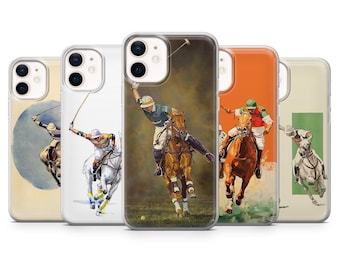 Polo Handyhülle | Pferdesportästhetik | Hülle für iPhone: 17Pro 16 15 14 13SE Max Pro- Samsung Galaxy S25- Google Pixel 10 | Beige