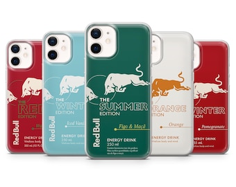 Red Bull Handyhülle | Energy Drink Racing Logo | Hülle für iPhone: 17Pro 16 15 14 13 SE Max Pro - Samsung Galaxy S25 - Google Pixel 10 | Rot