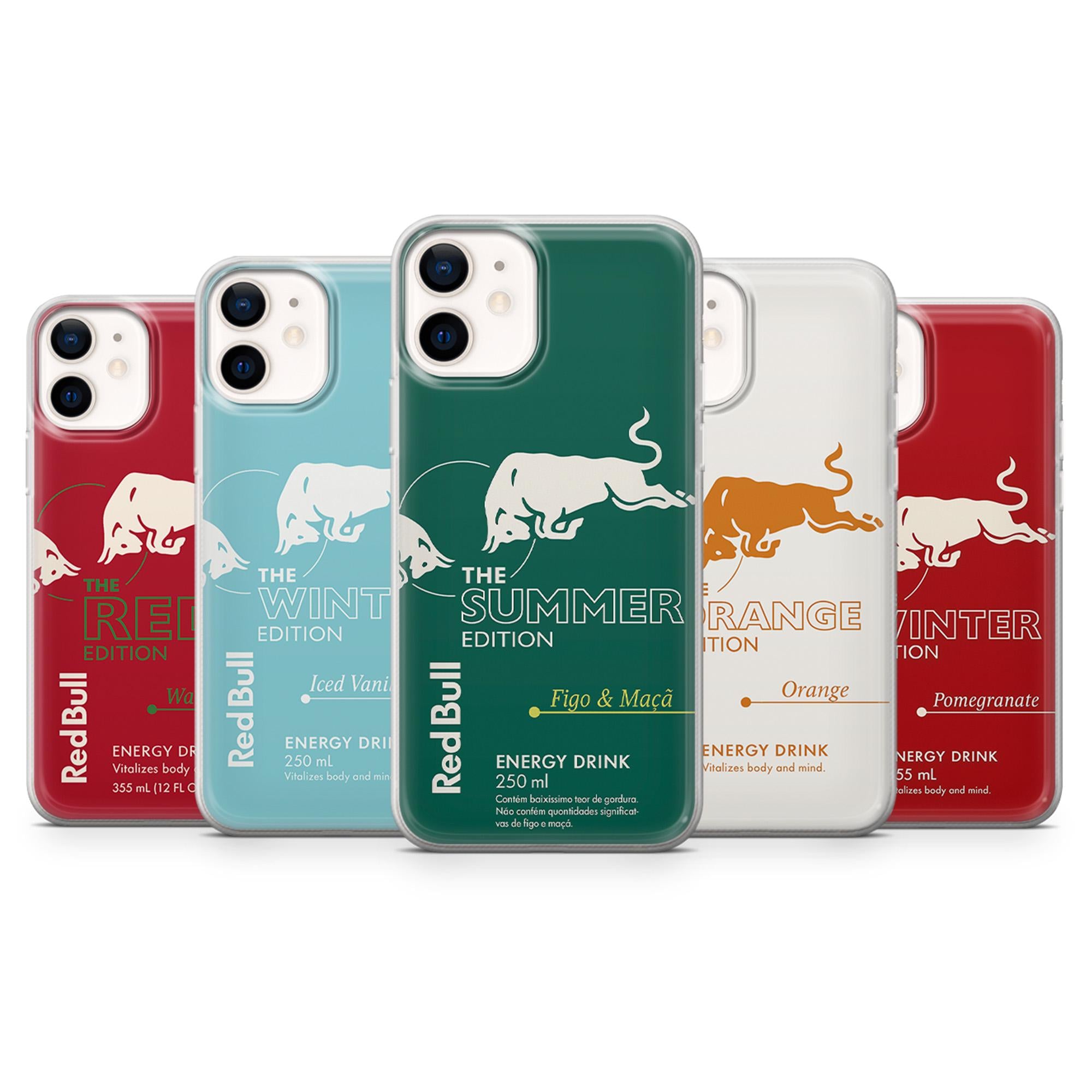 Red Bull Phone Case | Energy Drink Racing Logo | Cover for Iphone